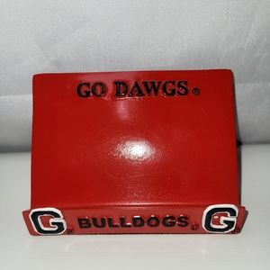 GEORGIA BULLDOG Football business card holder. GO DAWGS! Red/Black